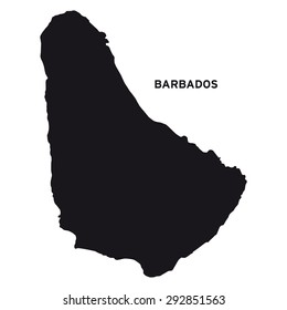 Barbados map vector