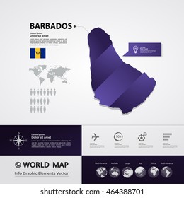 Barbados Map vector illustration
