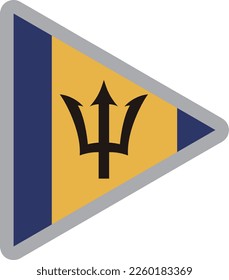 Barbados national flag icon vector Illustration material