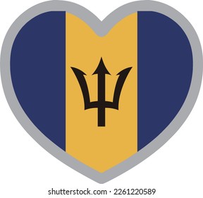 Barbados national flag icon vector Illustration material