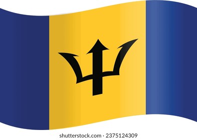 Barbados national flag in vector