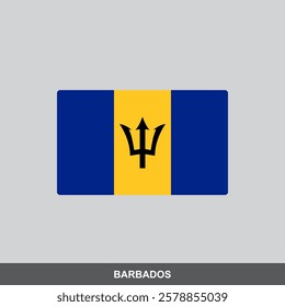 Barbados national flag vector design