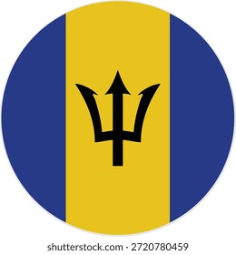 Ilustración vectorial nacional de la bandera de Barbados