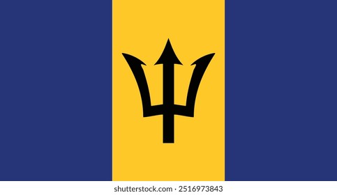 Bandera de Vector nacional de Barbados diseño e ilustración