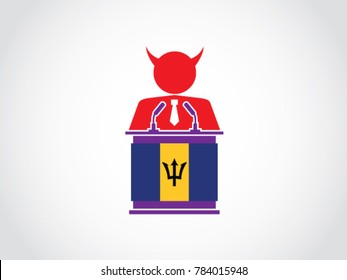 Barbados Podium Speech Evil Crime People Businessman