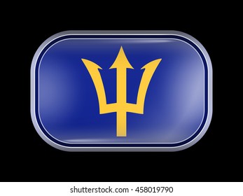 Barbados. Rectangular Shape with Rounded Corners. 