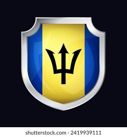 Barbados Silver Shield Flag Icon