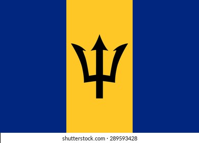 Barbados vector flag