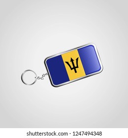 Barbados Vector KeyChain Design
