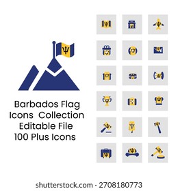 Barbadoss flags icons in new