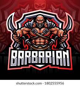 Barbarian esport mascot logo design