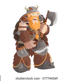 barbarian viking dwarf troll midget with axes