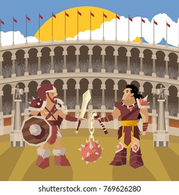 barbarians in coliseum battle