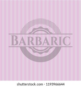 Barbaric pink emblem