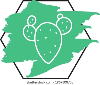 Fig de barbarie, ilustración de icono, vector sobre fondo blanco