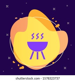 Barbecue abstract vector icon. Element of kitchen for mobile concept and web apps illustration. Thin flat icon for website design and development