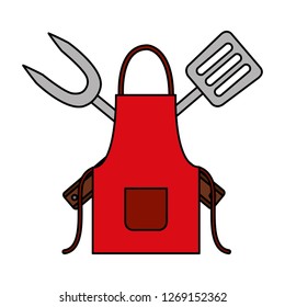 barbecue apron fork and spatula