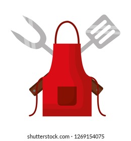 barbecue apron fork and spatula