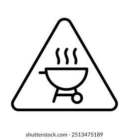 Barbecue Area icon line vector illustration