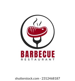 Barbecue, Barbeque, Bbq, Steak logo vector design