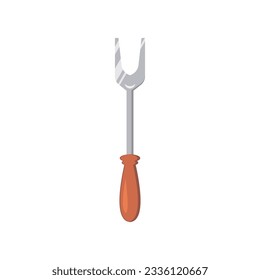 Barbecue or barbeque element vector flat illustration. Collection of equipment for cooking bbq - grill, coal, brazier, skewer, sausages, fish, seasonings, chicken 