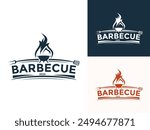 Barbecue, BBQ, Grill Logo icon vector, Barbeque Grill food and restaurant logo template