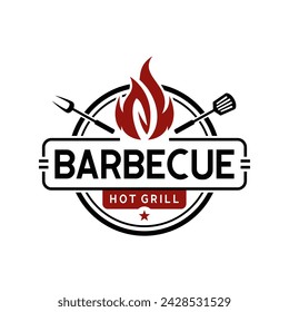 Logotipo de restaurante de barbacoa