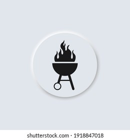 Barbecue, bbq vector neumorphism design icon