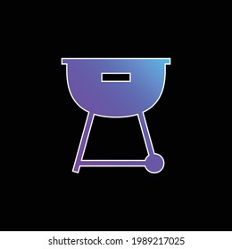 Barbecue blue gradient vector icon