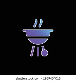 Barbecue blue gradient vector icon
