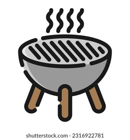 icono de brecuer brazier, ilustración vectorial