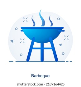 Concepto De Icono De Barbacoa Y Camping