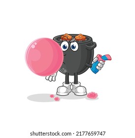 the barbecue chewing gum vector. cartoon character