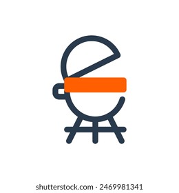 Barbecue Community BBQ Gathering Vector Icon Illustration