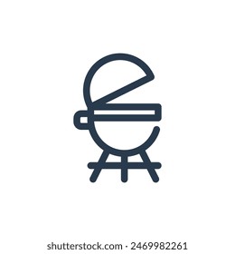 Barbecue Community BBQ Gathering Vector Icon Illustration