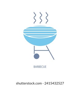 barbecue concept line icon. Simple element illustration. barbecue concept outline symbol design.