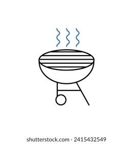 barbecue concept line icon. Simple element illustration. barbecue concept outline symbol design.
