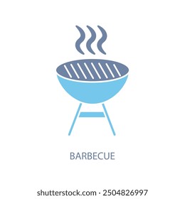 barbecue concept line icon. Simple element illustration. barbecue concept outline symbol design.