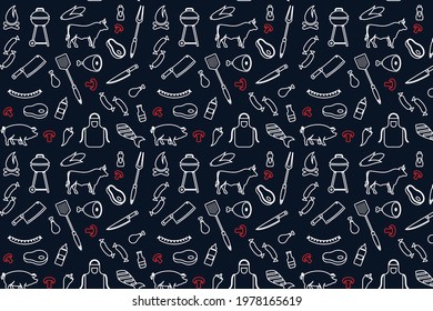 barbecue creative pattern vector format  