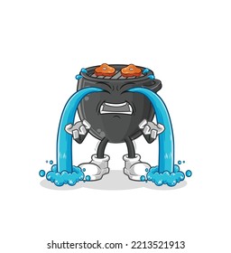 la ilustración del grito de barbacoa. vector de caracteres