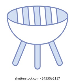 Barbecue  Dual tone colour vector icon which can easily modify or edit 