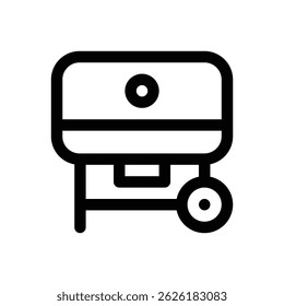 Churrasco. Ícone de vetor de traçado editável.