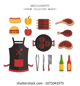 Barbecue elements collection