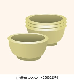 barbecue equipment bowl theme elements