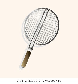 barbecue equipment clip and fork theme elements