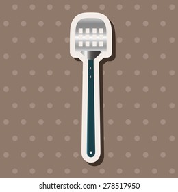barbecue equipment clip and fork theme elements