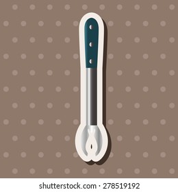 barbecue equipment clip and fork theme elements