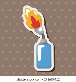 barbecue equipment fire theme elements