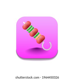 Barbecue Fast Food Logo Vector Symbol Icon Design Style