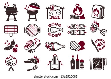 Barbecue fight cooking symbol.